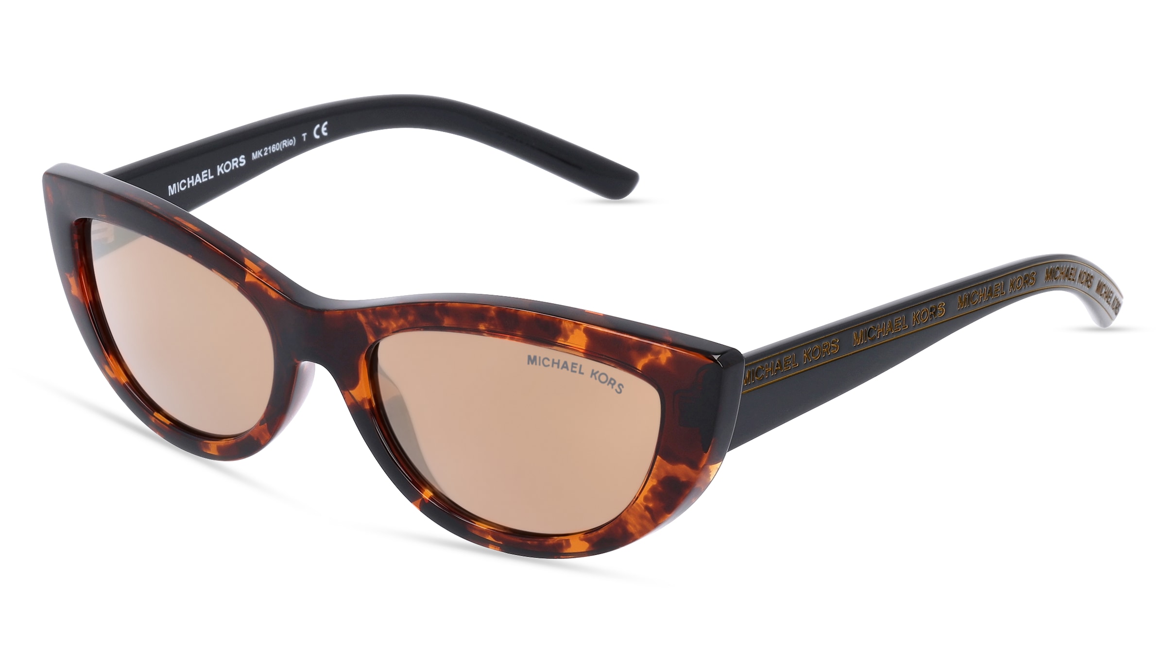 Michael Kors MK2160 RIO Damen-Sonnenbrille Vollrand Cat Eye Acetat-Gestell, braun