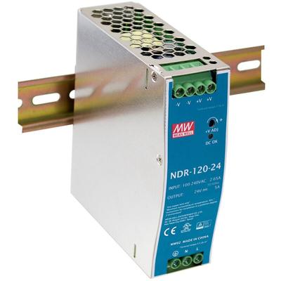 NDR-120-24 Hutschienen-Netzteil (DIN-Rail) 24 v/dc 5 a 120 w Anzahl Ausgänge:1 x Inhalt - Mean Well Image