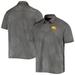 Men's Tommy Bahama Charcoal Iowa Hawkeyes Palm Coast Delray Frond IslandZone Allover Print Polo