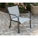 Winston Porter Chitren All-Weather Commercial-Grade Aluminum Lounge Outdoor Chair w/ Sunbrella Sling Fabric in Black/Gray | Wayfair