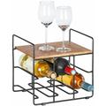 Etagère casier à bouteille de vin indus Loft - l. 30 x h. 27 cm - 30 x 24 x 27 - Noir