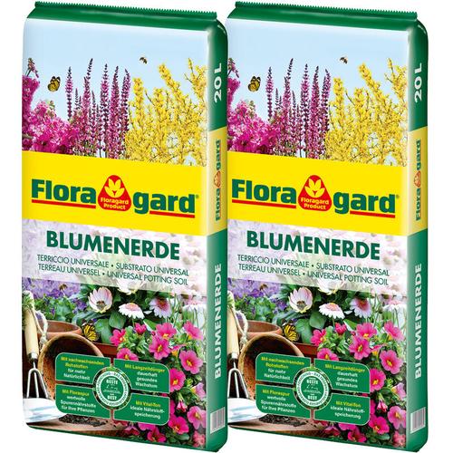 Floragard Blumenerde Universalerde zum Topfen und Umtopfen Substrat mit Guano (2 x 20L )