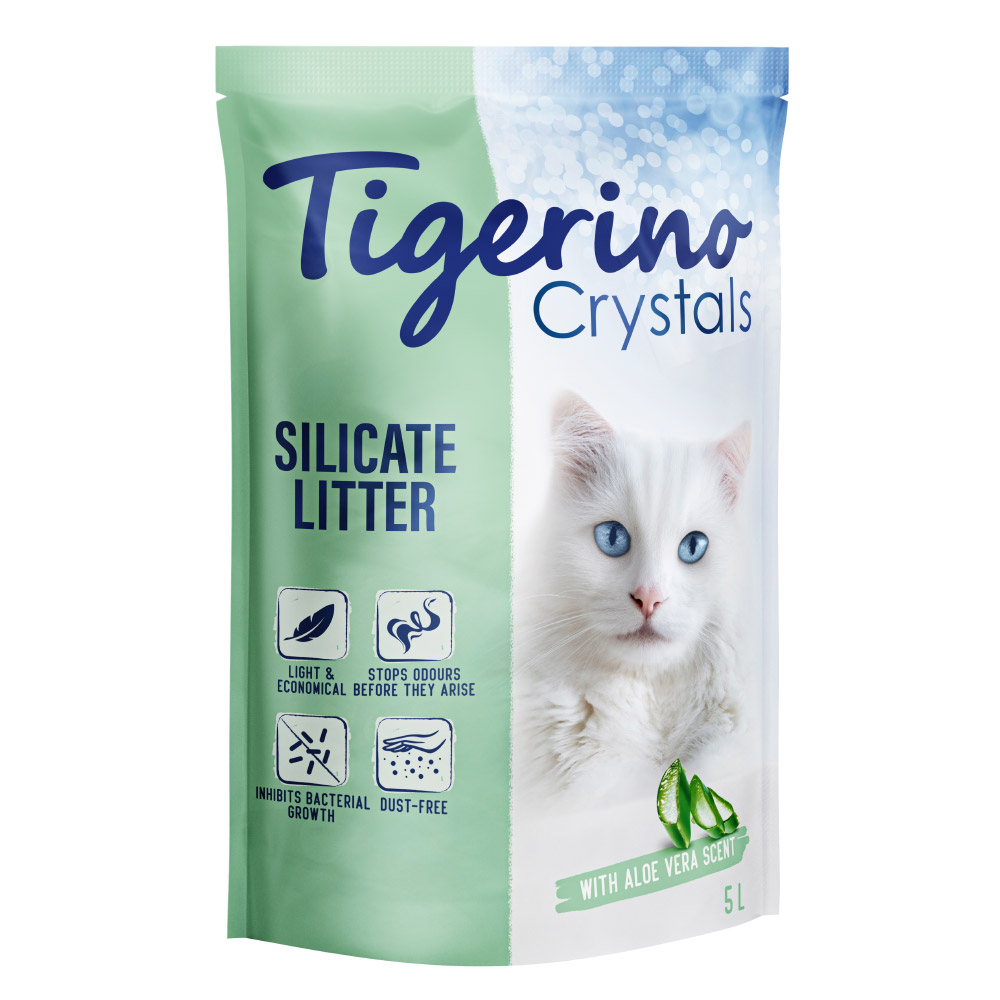 6x5L Crystals Aloe Vera Silicate Tigerino Cat Litter