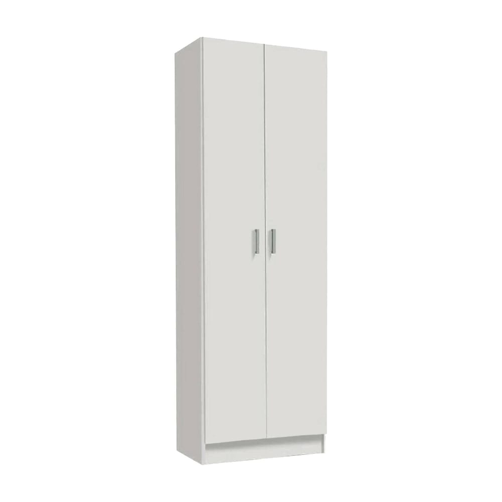 Armoire polyvalente à 2 portes effet bois blanc 59x37 cm