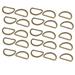 25mm Inner Width Zinc Alloy Flat Typed D Welded Ring Bronze Tone 25pcs - Bronze Tone