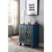 Console Furniture Lockers Cabinets Table Glass Doors in Antique Blue Finish