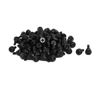 PC Computer Case Metal Thumbscrews Thumb Screws Black 80pcs