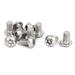 M8x12mm 304 Stainless Steel Button Head Torx Security Machine Screws 10pcs - Silver Tone