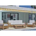 HiTeak Furniture Qube 4-Piece Teak Deep Seating Outdoor Sofa Set - HLS-Q-CAN