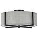 Axis 19 1/2" Wide Black Ceiling Light with Gray Shade