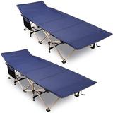 REDCAMP Folding Camping Cot in Blue | 15 H x 28 W x 75 D in | Wayfair RC18116