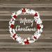 The Holiday Aisle® Distressed Merry Christmas Wood Wreath - Wrapped Canvas Textual Art Canvas in White | 36 H x 36 W x 1.25 D in | Wayfair