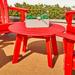 Beachcrest Home™ Ramonita Plastic/Resin Outdoor Coffee Table in Red | 19 H x 35.5 W x 35.5 D in | Wayfair 5A78EC1D6BA94376B70A4449C13FD063