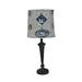 Canora Grey Black Accent Lamp w/ Blue Persian Resin/Fabric in Black/Blue/White | 22 H x 10 W x 10 D in | Wayfair 2269FD567C1E481D9C54DBD85ABF15FF