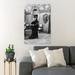 Everly Quinn Grayscale Photography Of Woman Standing On Floor - 1 Piece Rectangle Graphic Art Print On Wrapped Canvas in White | Wayfair