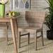 Wholesale Interiors Rattan & Mahogany Wood Side Chair in Gray Wicker/Rattan in Brown/Gray | 31.9 H x 22 W x 22 D in | Wayfair