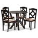 Riona Sand Fabric and Wood Dining Set (5pc)