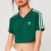 Adidas Tops | Adidas Green Cropped Tee Crop Top | Color: Green/White | Size: Xs