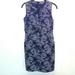 Nine West Dresses | Nine West Blue Floral Tweed Sheath Dress Size 4p | Color: Blue/White | Size: 4p