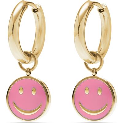 GMK Collection Creolen Edelstahl, Emaille gelbgold Damen Image