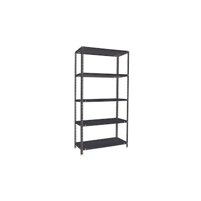 PROREGAL Schraubregal PANDA TALL | HxBxT 200x90x30cm | 6 Fachböden | Fachlast 100kg | Anthrazit| Standregal Lagerregal Image