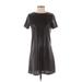 Zara Basic Casual Dress - A-Line: Black Solid Dresses - Women's Size X-Small