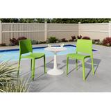 Ivy Bronx Farley Round 2 - Person 23" Long Bistro Set Plastic in Green/White | Outdoor Furniture | Wayfair F871FDA495E7458681B6706935C57986