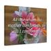 Trinx His Mother Comforteth Isaiah 66:13 Christian Wall Art Bible Verse Print Ready To Hang Canvas in Brown/Pink | 18 H x 24 W x 1.25 D in | Wayfair