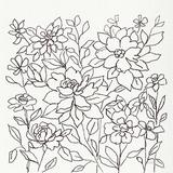 Red Barrel Studio® Flower Lace I by Silvia Vassileva - Wrapped Canvas Drawing Print Canvas in Gray | 30 H x 30 W x 1.25 D in | Wayfair