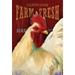 Rosalind Wheeler Farm Fresh Rooster Canvas | 12 H x 8 W x 1.25 D in | Wayfair EED94F3193BA40FF91B0E2EEDB0C630D