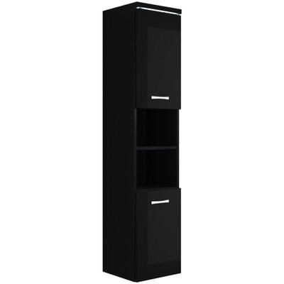 Badezimmer Schrank Paso 160cm Hochglanz Schwarz Fronten – Regal Image