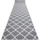 Tapis de couloir antidérapant 80 cm trèfle marocain gris trellis 30352 grey 80x300 cm