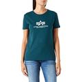 Alpha Industries Damen New Basic T Wmn T-Shirt, Deep Petrol, S