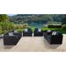 Venice Outdoor Rich Brown Faux Wicker Patio Club Chairs (Set of 6)