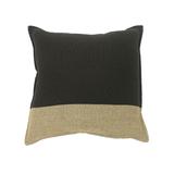 Jiti Indoor Bi-color Flanged Edge Woven Cotton Decorative Square Throw Pillow 24 x 24