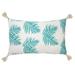 Jiti Outdoor Modern Minimal Waterproof Sunbrella Custom Design Double Palm Patterned Decorative Accent Rectangle Lumbar Pillows