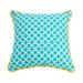 Jiti Outdoor Waterproof Geometric Patterned Square Throw Pillows with Contrast Piped Edge Cushions for Pool Patio Chair 20 x 20