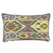 Jiti Indoor Abstract Ikat Patterned Cotton Rectangle Lumbar Pillows Cushion for Sofa Chair 12 x 20