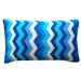 Jiti Outdoor Zigzag Chevron Patterned Waterproof Rectangle Lumbar Pillows Cushions for Pool Patio Chair 12 x 20