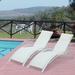 Outdoor Aluminum Adjustable Reclining Chaise Lounge w/ Textilene Mesh Seat - 2-piece