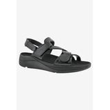 Wide Width Women's Serenity Sandal by Drew in Black Combo (Size 8 W)