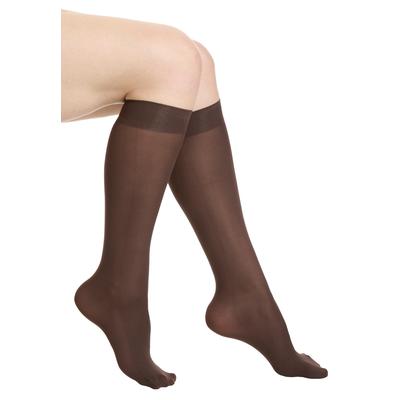 Plus Size Women's 3-Pack Knee-High Compression Socks by Comfort Choice in Dark Coffee (Size 2X)