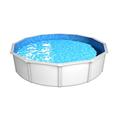 Steinbach Stahlwandpool Set Nuovo de Luxe II – 012161 – Ø 550 x 120 cm – Robuster Pool in Weiß für bis zu 25.600 l Wasserinhalt – Mit winterfester blauer Innenfolie und zahlreichem Zubehör