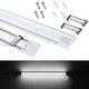 Manningham Lighting 20x 5FT LED Batten Light Low Profile Wall Ceiling Surface Mounted Fitting 50W Slim Wide Tube Lighting for Home Shop Office, Daylight White 6000K