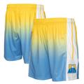 Men's Mitchell & Ness Yellow/Blue Denver Nuggets 2006/07 Hardwood Classics Fadeaway Reload 3.0 Swingman Shorts