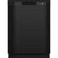 GE Appliances 24" 60 dBA Built In Button Control Dishwasher, Stainless Steel in Black | 33.375 H x 23.75 W x 24 D in | Wayfair GDF450PGRBB