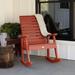 Beachcrest Home™ Midwest Outdoor Rocking Plastic Chair in Red | 41 H x 33 W x 27 D in | Wayfair 5911A9856F97416DB7F3F19DBBD5C3C8