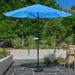 Freeport Park® Glantz 9' Market Outdoor Umbrella w/ Weighted Base Metal in Blue/Navy | 92 H x 108 W x 108 D in | Wayfair