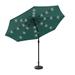 Freeport Park® Glaude 10' Lighted Market Patop Umbrella w/ Tilt Sun Shade w/ Solar LED Lights Metal in Green | 96 H x 120 W x 120 D in | Wayfair