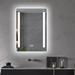 Orren Ellis LED Lighted Vertical/Horizontal Wall Mounted Frameless Rectangle Double Strip Bathroom Makeup Vanity Mirror/Touch Switch/Waterproof/Dimmable/3 | Wayfair